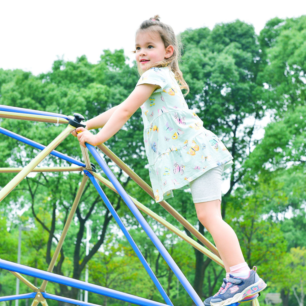 Yeah Depot - Kids Climbing Dome Tower - 12 ft Jungle Gym Geometric Playground Dome Climber Monkey Bars Play Center, Rust & UV Resistant Steel Supporting 1000 LBS