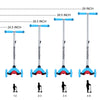 Yeah Depot - SimpleLux Kids Scooter - 4 Adjustable Height, Extra-Wide Deck with Brake & 3 PU Flashing Wheels, Over 3 Years Old,Blue