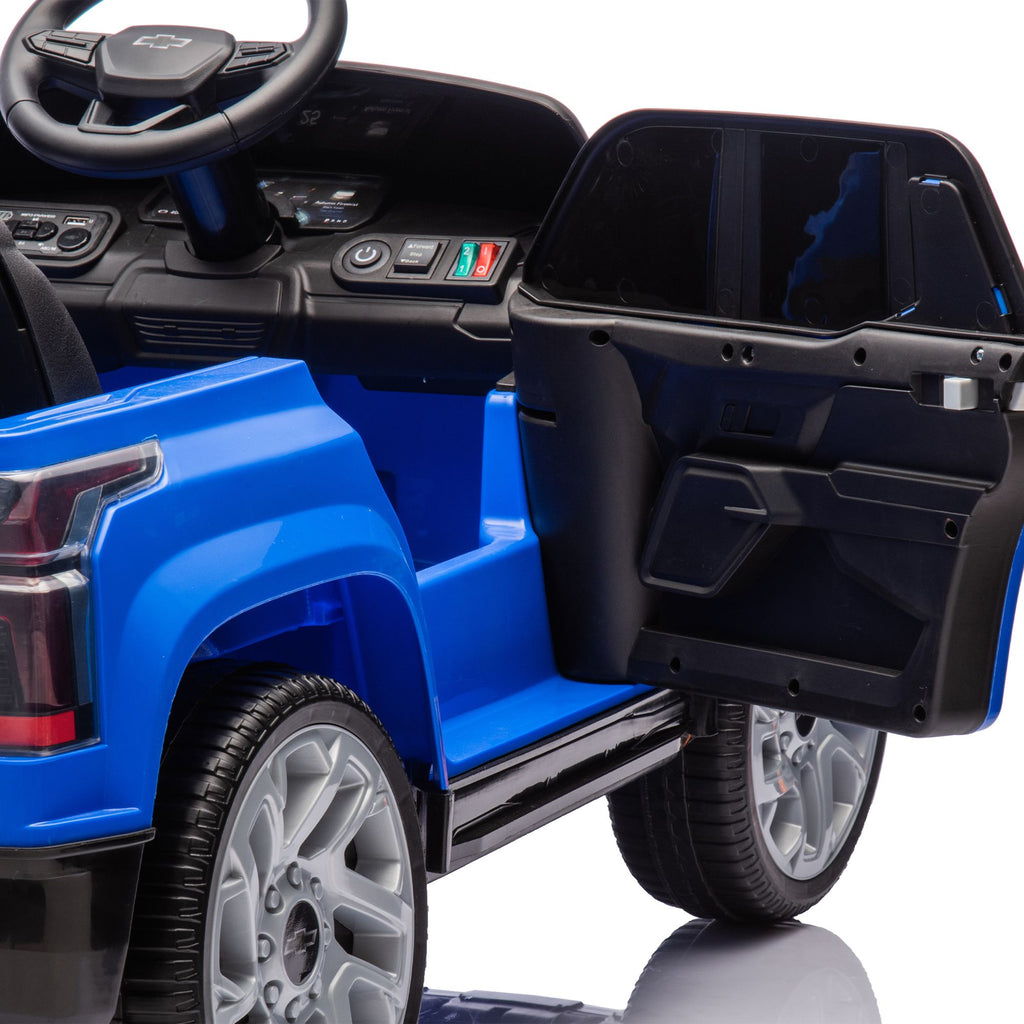 Yeah Depot - 24V Kids Ride on Car W/Parents Control,Licensed Chevrolet Silverado,Four-wheel suspension,LED Lights,Bluetooth,music,USB,MP3,Power display,speeds 2.49-3.73MPH For kids aged 2-5.