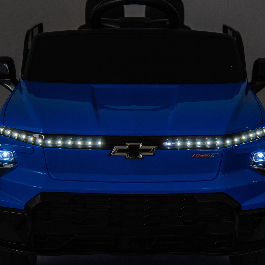 Yeah Depot - 24V Kids Ride on Car W/Parents Control,Licensed Chevrolet Silverado,Four-wheel suspension,LED Lights,Bluetooth,music,USB,MP3,Power display,speeds 2.49-3.73MPH For kids aged 2-5.
