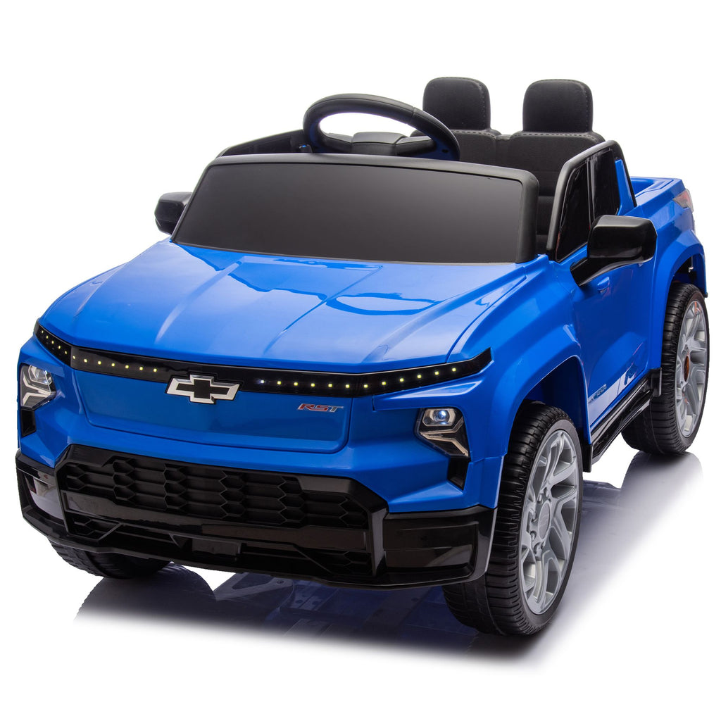 Yeah Depot - 24V Kids Ride on Car W/Parents Control,Licensed Chevrolet Silverado,Four-wheel suspension,LED Lights,Bluetooth,music,USB,MP3,Power display,speeds 2.49-3.73MPH For kids aged 2-5.
