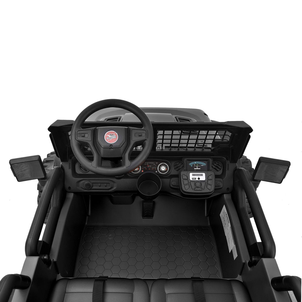 Yeah Depot - 24V 2 Seater Kids Ride on Truck 4WD Electric Car Battery Powered Ride on Toys, with 480W Motors, 7AH Battery, 2.4G Remote Control, LED Headlights, Front Storage, Bottle Holder, Full-Metal Suspension