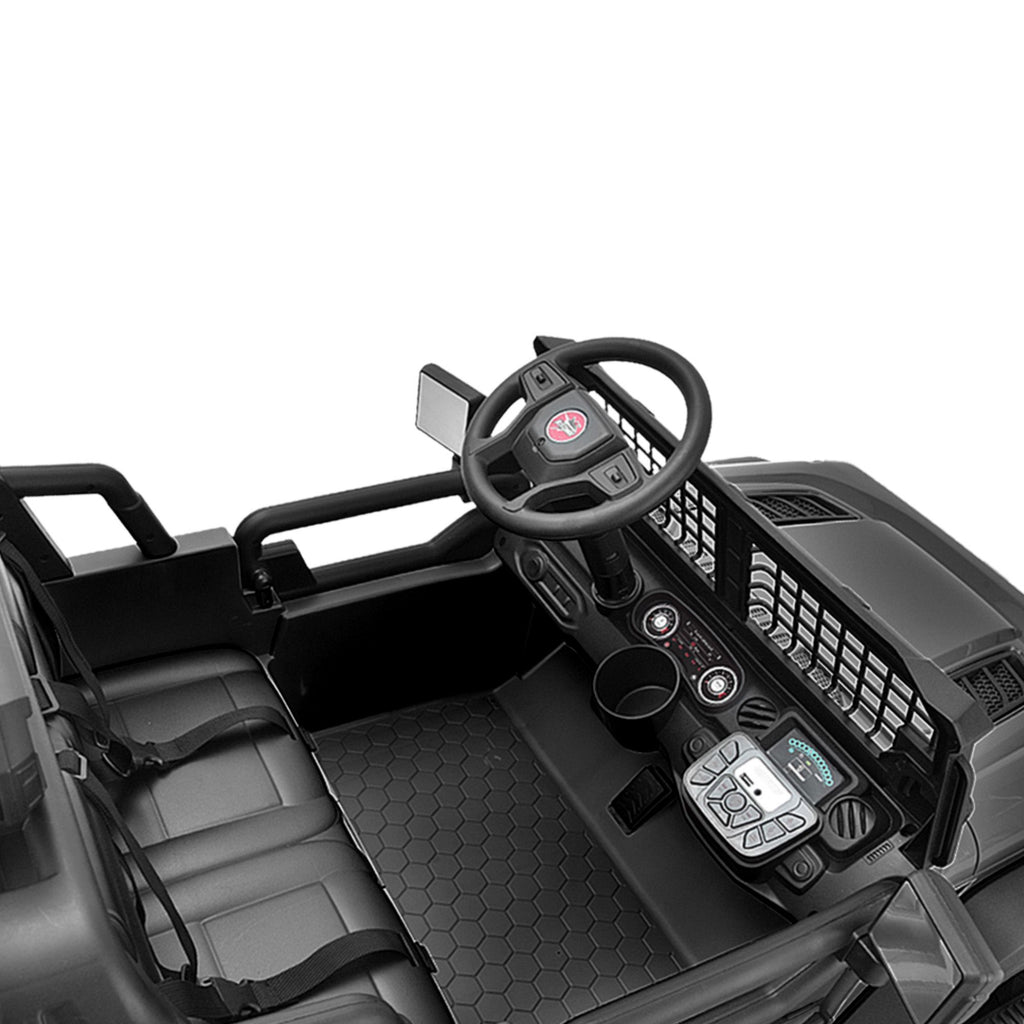 Yeah Depot - 24V 2 Seater Kids Ride on Truck 4WD Electric Car Battery Powered Ride on Toys, with 480W Motors, 7AH Battery, 2.4G Remote Control, LED Headlights, Front Storage, Bottle Holder, Full-Metal Suspension