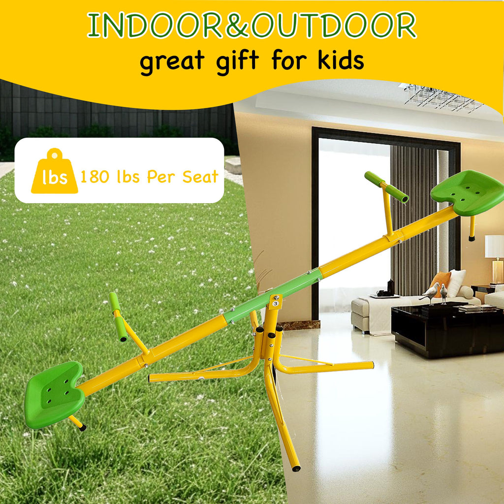 Yeah Depot - Garden kids Playground Seesaw Steel Outdoor Seesaw 360 Degree Rotation Seesaw Playground Equipment