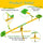 Yeah Depot - Garden kids Playground Seesaw Steel Outdoor Seesaw 360 Degree Rotation Seesaw Playground Equipment