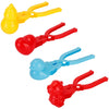 Eggracks by Global Phoenix - 4Pcs Snowball Makers Set Clip Snow Molds Toys Beach Sand Toy with Handle for Snow Fight Winter Activities