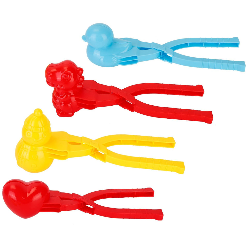 Eggracks by Global Phoenix - 4Pcs Snowball Makers Set Clip Snow Molds Toys Beach Sand Toy with Handle for Snow Fight Winter Activities