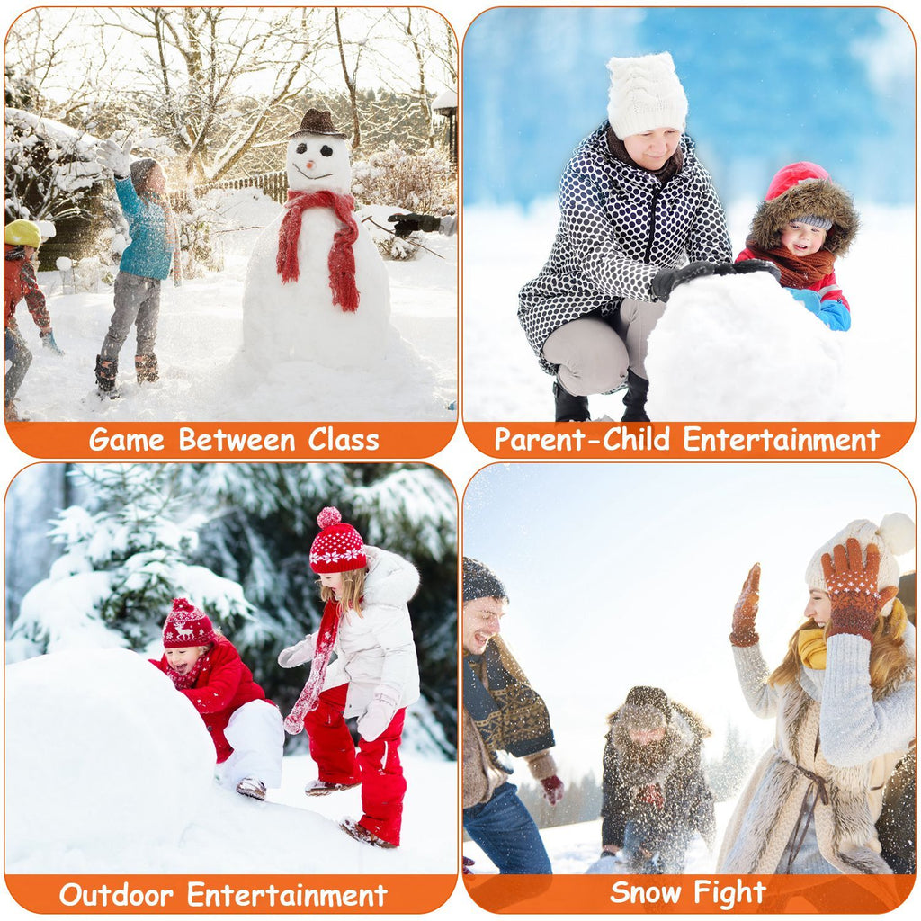 Eggracks by Global Phoenix - 4Pcs Snowball Makers Set Clip Snow Molds Toys Beach Sand Toy with Handle for Snow Fight Winter Activities