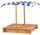 Yeah Depot - Kids Sandbox with Adjustable Cover, 46'' Wooden Sand Box with 2 Foldable Bench Seats, Outdoor Sandpit for Backyard Play