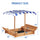 Yeah Depot - Kids Sandbox with Adjustable Cover, 46'' Wooden Sand Box with 2 Foldable Bench Seats, Outdoor Sandpit for Backyard Play