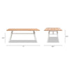 Yeah Depot - Maiden 71'' 6-Seater Teak & Aluminum Patio Dining Table, Natural Teak