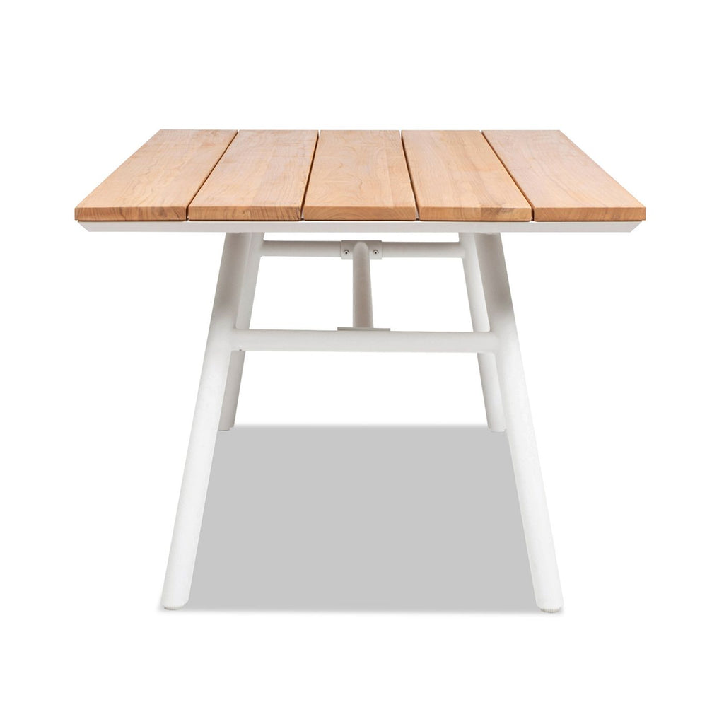 Yeah Depot - Maiden 71'' 6-Seater Teak & Aluminum Patio Dining Table, Natural Teak
