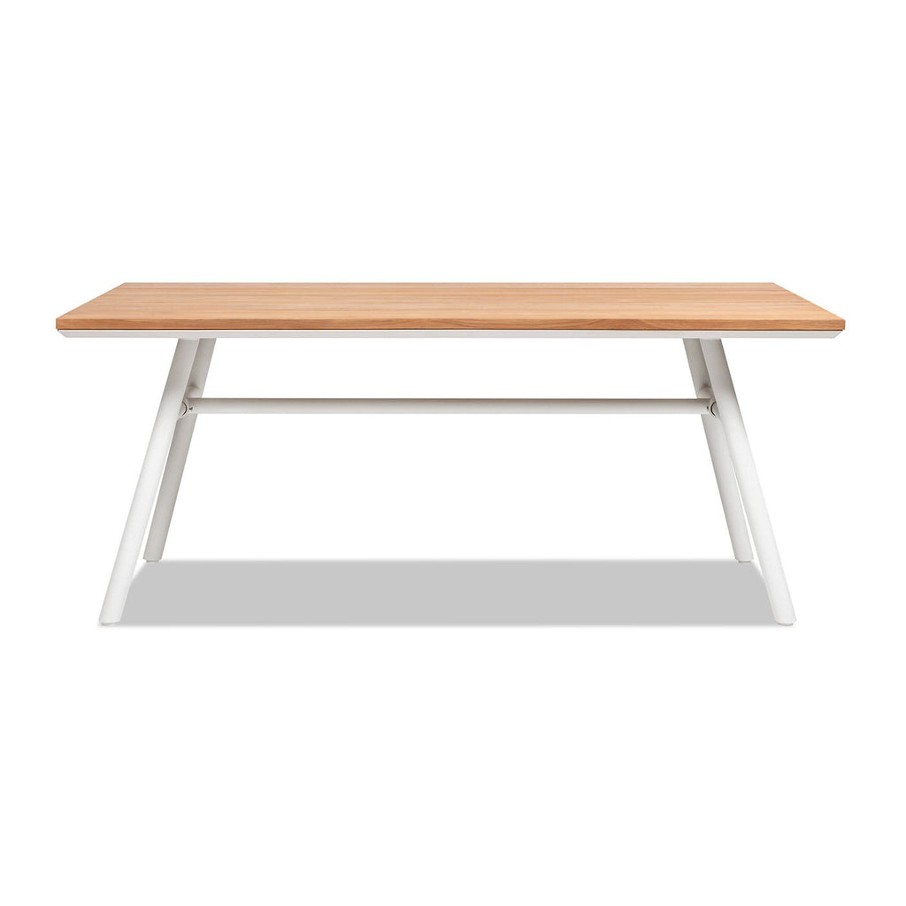 Yeah Depot - Maiden 71'' 6-Seater Teak & Aluminum Patio Dining Table, Natural Teak