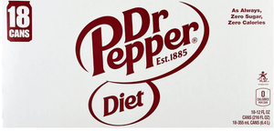 Flexile - Dr Pepper, Diet Cola, 18 Pack, 12 Fl Oz Cans