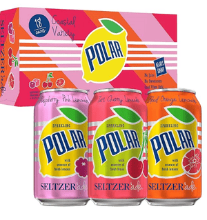Flexile - Polar Seltzer'ade Coastal Variety Pack, 12 fl oz cans, 18 pack