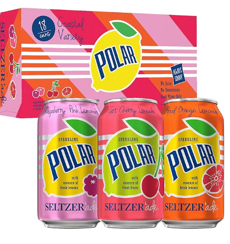 Flexile - Polar Seltzer'ade Coastal Variety Pack, 12 fl oz cans, 18 pack