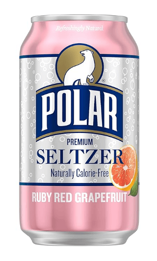 Flexile - Polar Seltzer Water Ruby Red Grapefruit, 12 fl oz cans, 24 pack