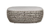 Yeah Depot - Willow 40.5'' Oval Woven Patio Coffee Table, Light Beige Olefin