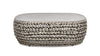 Yeah Depot - Willow 40.5'' Oval Woven Patio Coffee Table, Light Beige Olefin