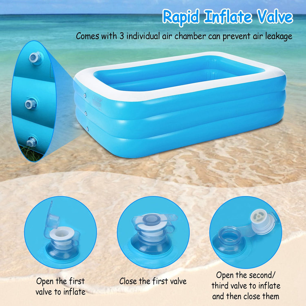 Eggracks by Global Phoenix - Inflatable Swimming Pools Family Swim Play Center Pool Blow up Kiddie Pool for Family Inflatable Lounge Pool for Kids Baby Adult Inflatable Water Ball Pool