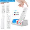 Eggracks by Global Phoenix - For Wii Remote Controller Charger Dual Charge Dock with Two 2800mAh Rechargeable Batteries