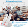 Eggracks by Global Phoenix - For Wii Remote Controller Charger Dual Charge Dock with Two 2800mAh Rechargeable Batteries
