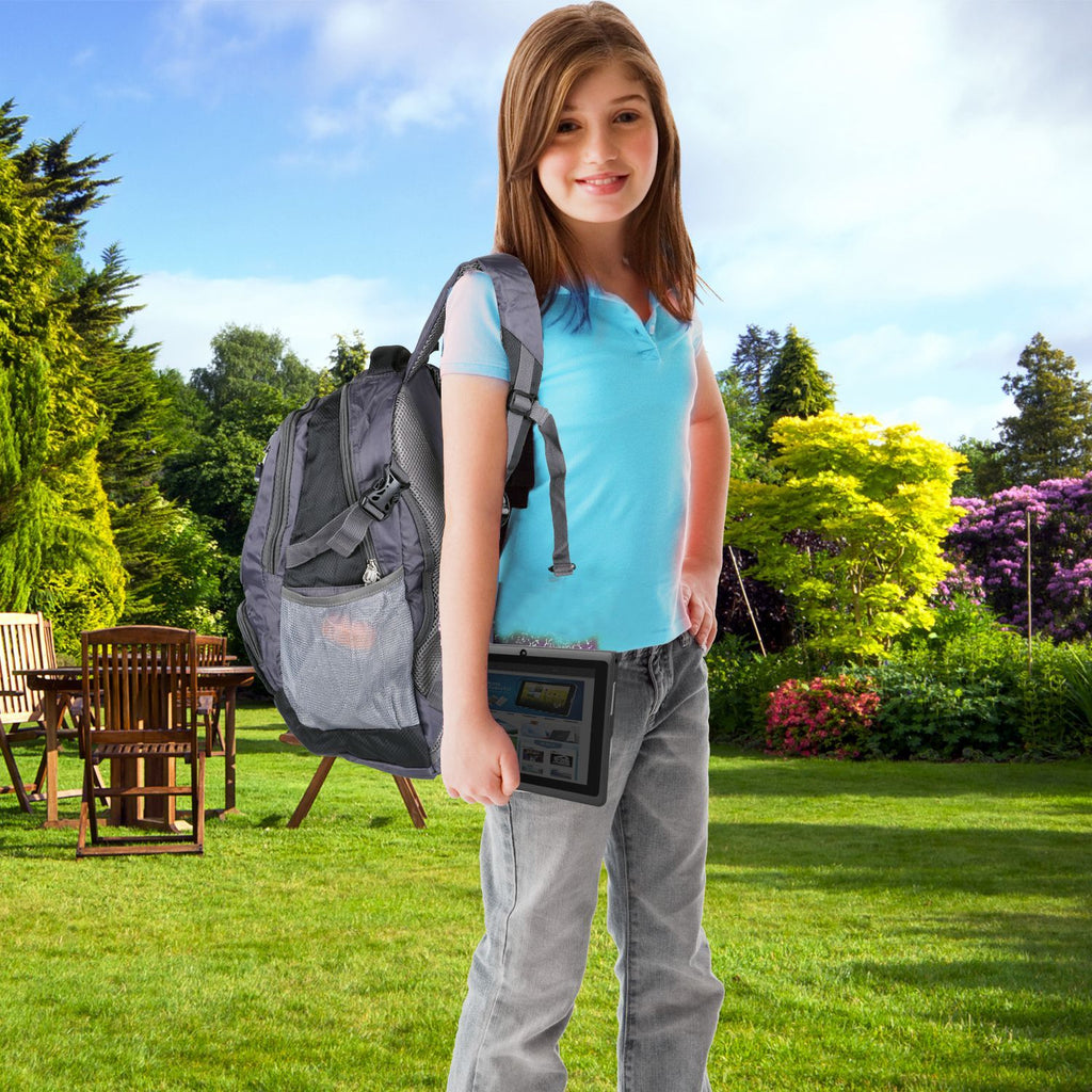 Eggracks by Global Phoenix - Unisex School Backpack Casual Travel Shoulder Bag W/ Adjustable Straps Dual-Water Bottle Pouch