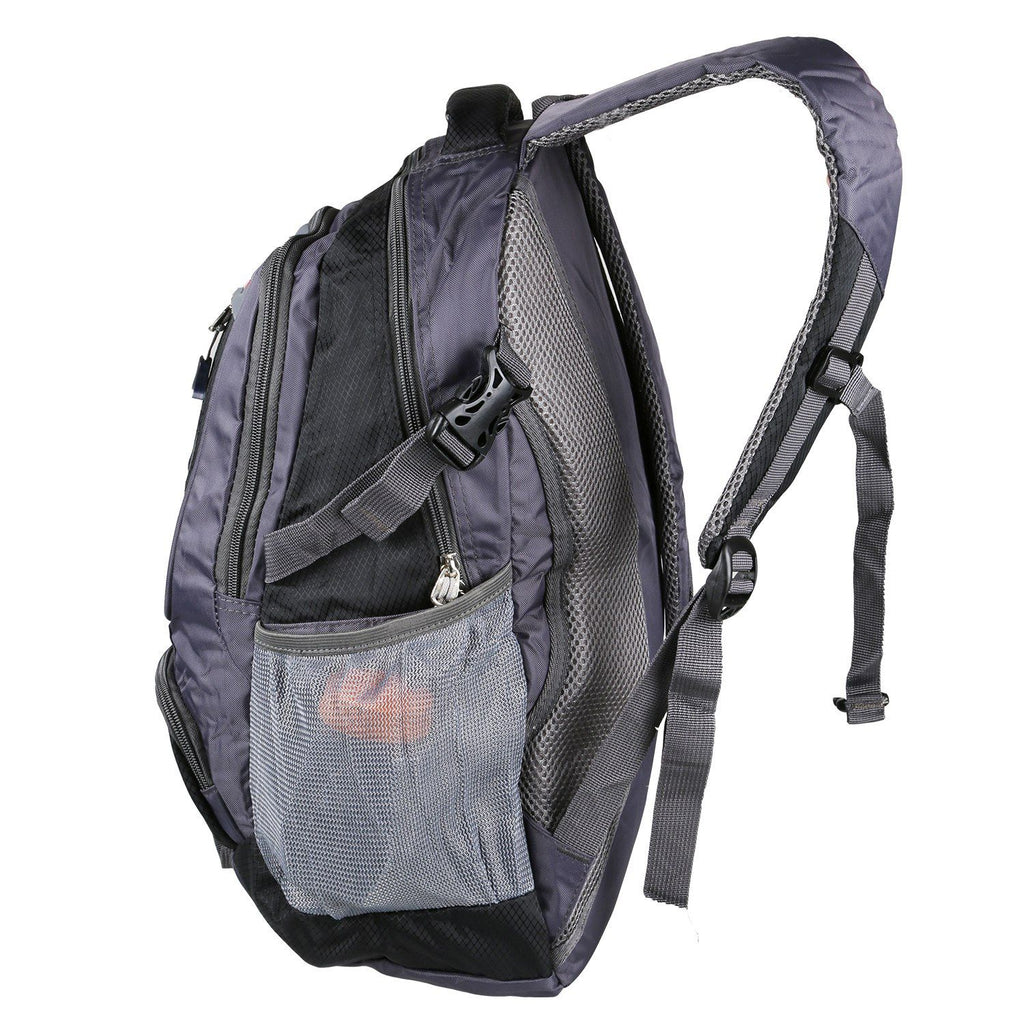 Eggracks by Global Phoenix - Unisex School Backpack Casual Travel Shoulder Bag W/ Adjustable Straps Dual-Water Bottle Pouch