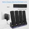 Eggracks by Global Phoenix - 4 Remotes Charging Dock Game Controller Charger 2800mAh Rechargeable Battery Charging Stations