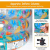 Eggracks by Global Phoenix - 59x21in Inflatable Swimming Pool Blow Up Family Pool For 3 Kids Foldable Swim Ball Pool Center