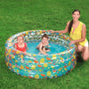 Eggracks by Global Phoenix - 59x21in Inflatable Swimming Pool Blow Up Family Pool For 3 Kids Foldable Swim Ball Pool Center