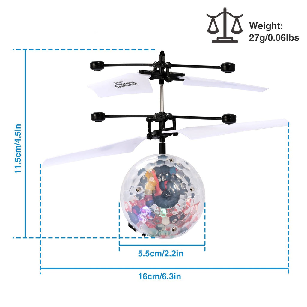 Eggracks by Global Phoenix - RC Flying Balls Electric Infrared Induction Drone Helicopter Ball LED Light Kids Flying Toy