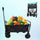 Yeah Depot - Mini Folding Wagon Garden Shopping Beach Cart (black+blue)
