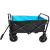 Yeah Depot - Mini Folding Wagon Garden Shopping Beach Cart (black+blue)