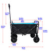 Yeah Depot - Mini Folding Wagon Garden Shopping Beach Cart (black+blue)