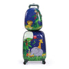 FX070 - 2 PCS Kids Luggage Set, 12'' Backpack and 16'' Spinner Case with 4 Universal Wheels, Travel Suitcase for Boys Girls