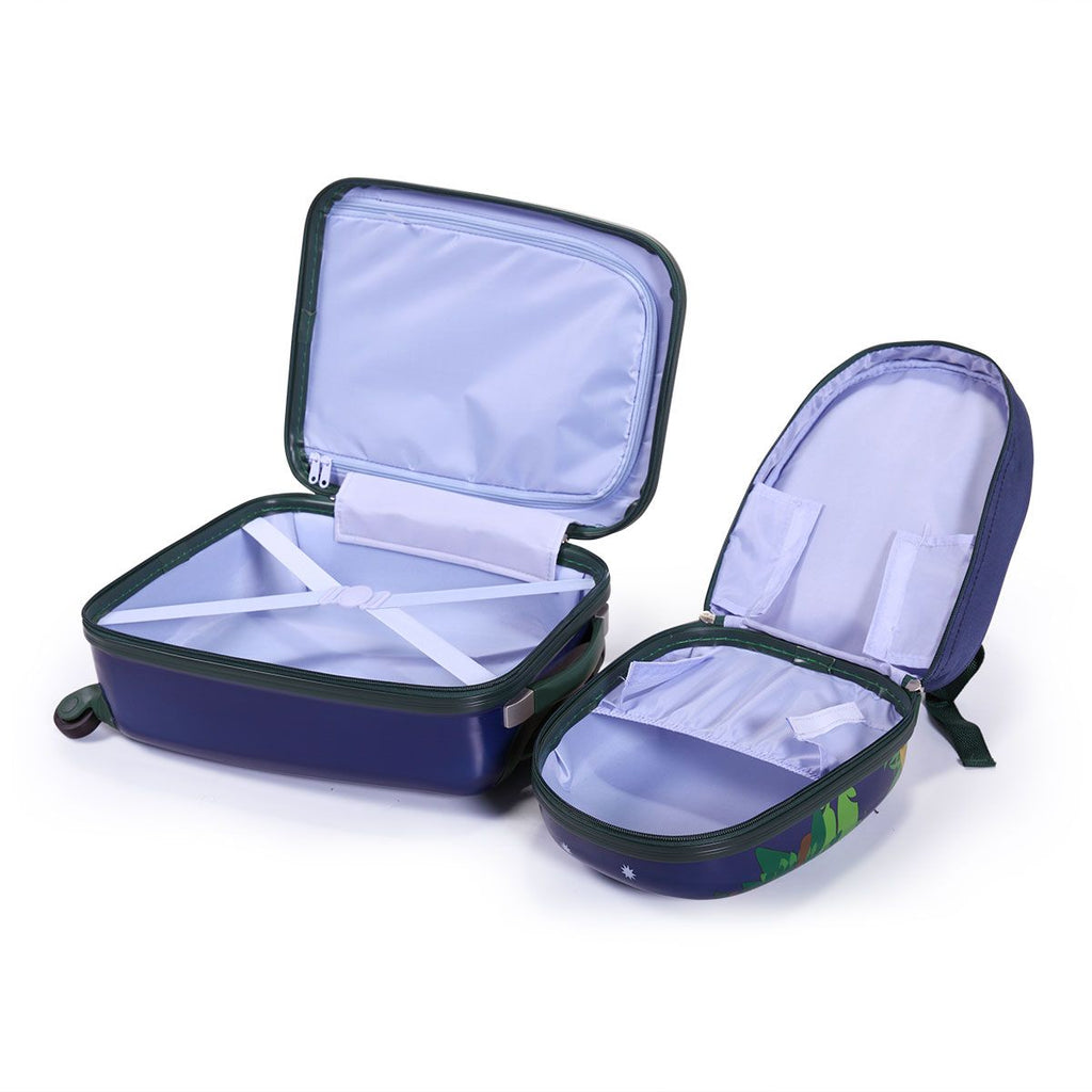 FX070 - 2 PCS Kids Luggage Set, 12'' Backpack and 16'' Spinner Case with 4 Universal Wheels, Travel Suitcase for Boys Girls