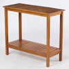 Yeah Depot - Wooden Workstation for Garden Balcony Garage, Acacia Console Potting Table Light Brown