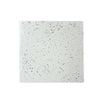 Yeah Depot - 14.75'' White Terrazzo Finish Prismatic Symmetry Concrete Outdoor Side Table with Prismatic Design â€“ Weather-Resistant Accent for Patio, Garden, or Balcony