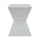 Yeah Depot - 14.75'' White Terrazzo Finish Prismatic Symmetry Concrete Outdoor Side Table with Prismatic Design â€“ Weather-Resistant Accent for Patio, Garden, or Balcony