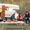 Yeah Depot - 8ft Pink Folding Table, Portable Plastic Table for Camping, Picnics, Parties, High Load Bearing Foldable Table