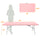 Yeah Depot - 8ft Pink Folding Table, Portable Plastic Table for Camping, Picnics, Parties, High Load Bearing Foldable Table