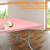 Yeah Depot - 8ft Pink Folding Table, Portable Plastic Table for Camping, Picnics, Parties, High Load Bearing Foldable Table