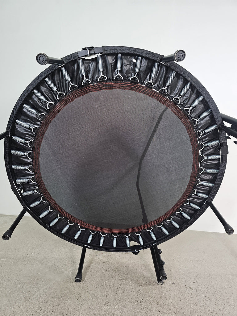 Yeah Depot - 48'' Foldable Mini Trampoline Max Load 300lbs, Fitness Rebounder with Adjustable Foam Handle, Exercise Trampoline for Adults Indoor/Garden Workout