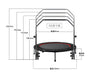 Yeah Depot - 48'' Foldable Mini Trampoline Max Load 300lbs, Fitness Rebounder with Adjustable Foam Handle, Exercise Trampoline for Adults Indoor/Garden Workout