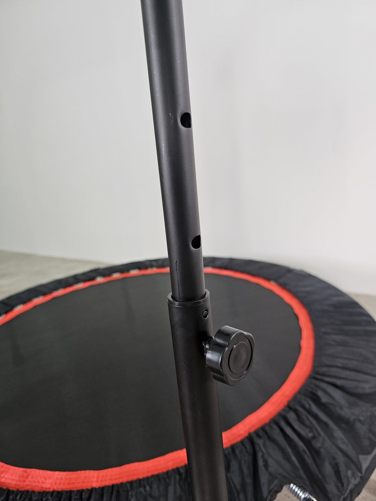 Yeah Depot - 48'' Foldable Mini Trampoline Max Load 300lbs, Fitness Rebounder with Adjustable Foam Handle, Exercise Trampoline for Adults Indoor/Garden Workout