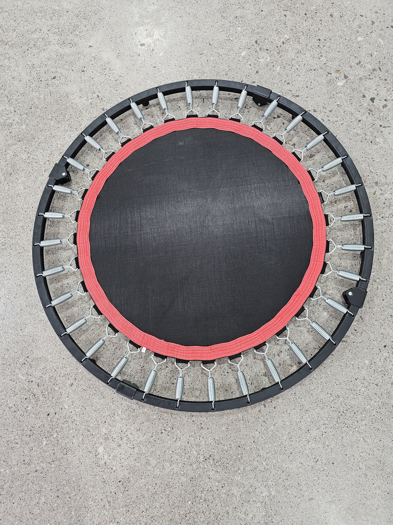 Yeah Depot - 48'' Foldable Mini Trampoline Max Load 300lbs, Fitness Rebounder with Adjustable Foam Handle, Exercise Trampoline for Adults Indoor/Garden Workout