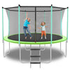 Yeah Depot - 10ft Green Outdoor Toddler Trampoline with Enclosure Safety Net Jumping Fun Trampoline, heavy-duty jump pads, spring-loaded for children and adults, Gifts for Boys/Girls