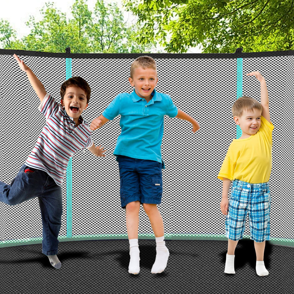 Yeah Depot - 10ft Green Outdoor Toddler Trampoline with Enclosure Safety Net Jumping Fun Trampoline, heavy-duty jump pads, spring-loaded for children and adults, Gifts for Boys/Girls