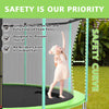 Yeah Depot - 10ft Green Outdoor Toddler Trampoline with Enclosure Safety Net Jumping Fun Trampoline, heavy-duty jump pads, spring-loaded for children and adults, Gifts for Boys/Girls